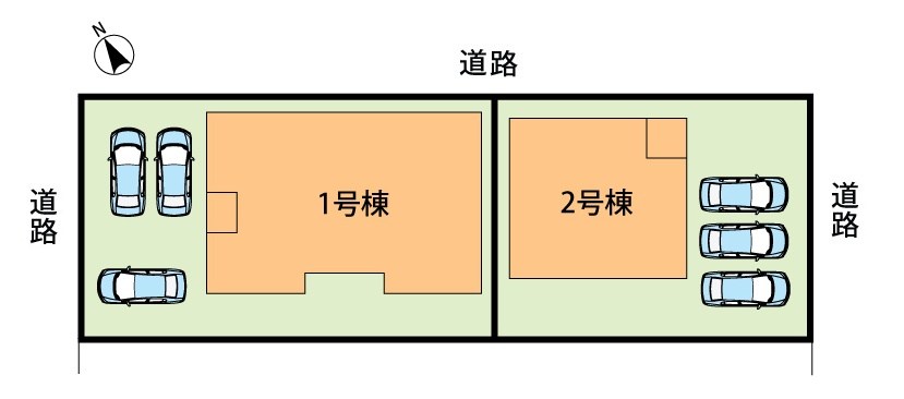 鈴鹿市寺家　第1期　2号地  区画図