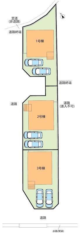 姫路市野里慶雲寺前町　第1期　2号地   区画図