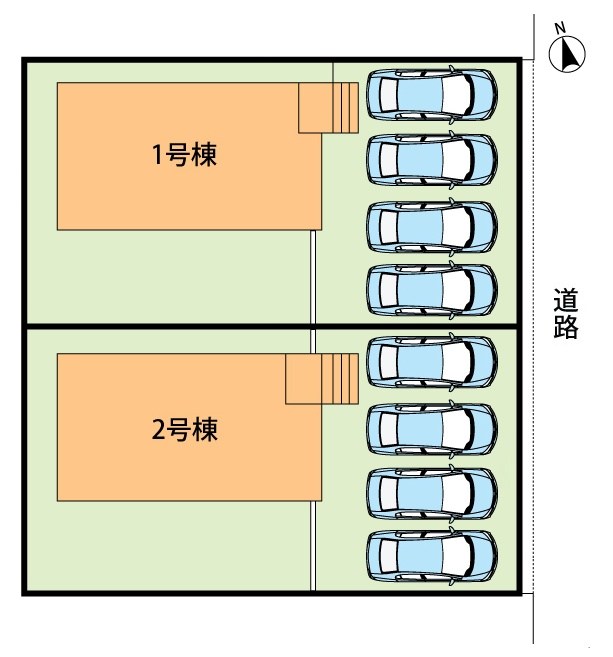 一宮市木曽川町里小牧下町場　第11期　2号地 区画図