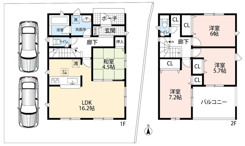 明石市大久保町谷八木　第6-2期　4号地  間取図・土地図