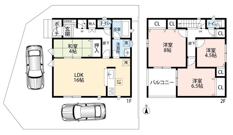 明石市大久保町谷八木　第6-2期　6号地  間取図・土地図