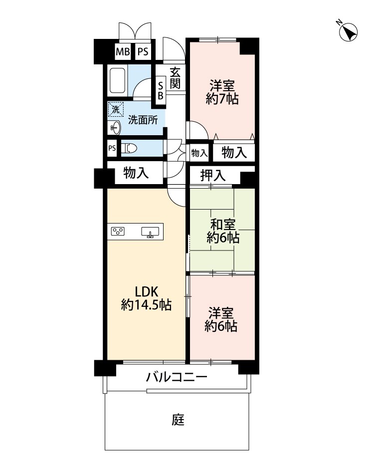 香里丘セントポリア 間取図・土地図