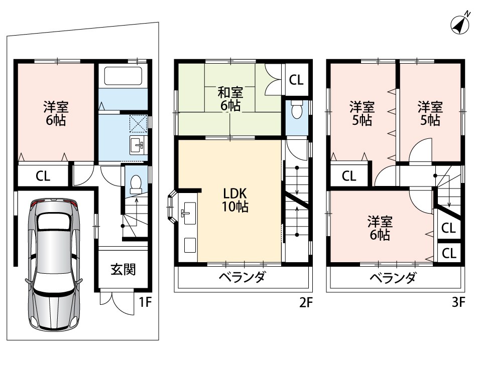 寝屋川市桜木町 間取図・土地図