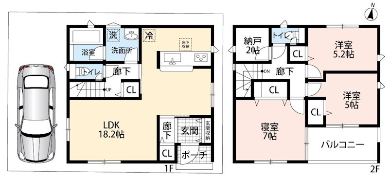 八尾市桂町　第3期　2号地  間取図・土地図