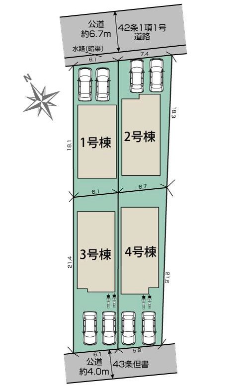 草津市木川町　第4期　3号地 区画図
