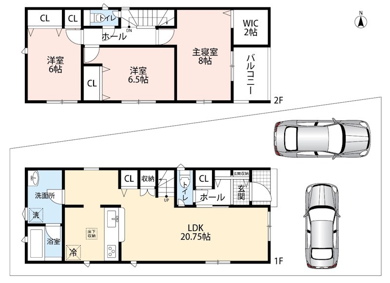 京都市伏見区羽束師菱川町　第1期　1号地 間取図・土地図