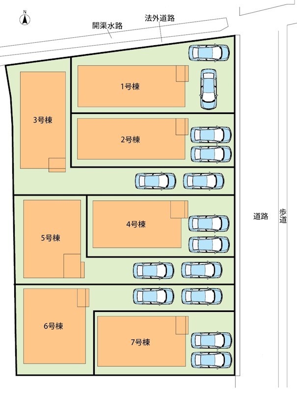京都市伏見区羽束師菱川町　第1期　1号地 区画図