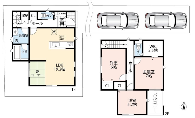 京都市伏見区羽束師菱川町　第1期　6号地 間取図・土地図