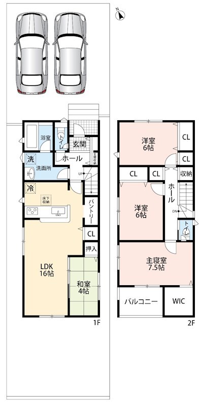岐阜市日光町　第4期　1号地 間取図・土地図