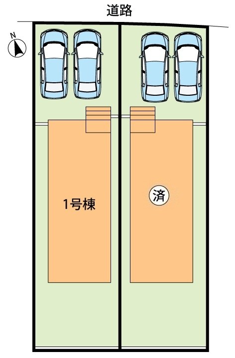 岐阜市日光町　第4期　1号地 区画図