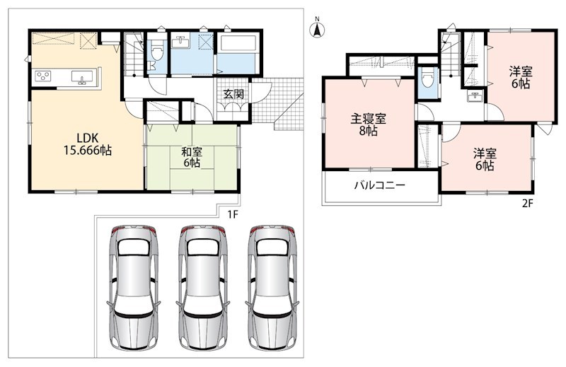 岐阜市東鶉　3号地 間取図・土地図
