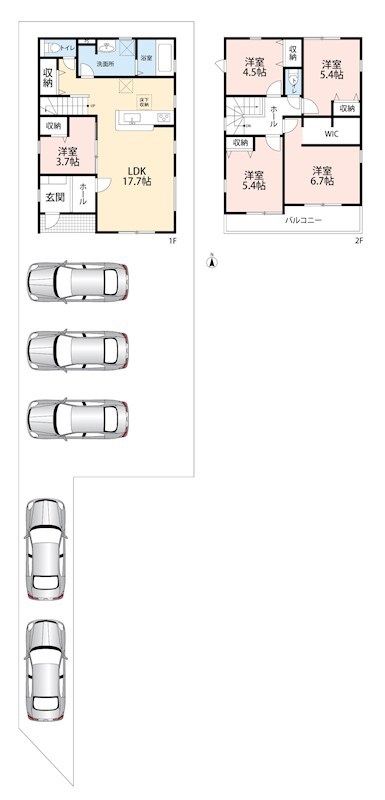 羽島郡岐南町薬師寺　 間取図・土地図