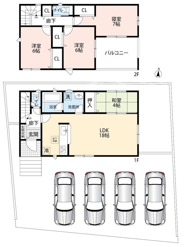 可児市今渡　第5期 間取図・土地図