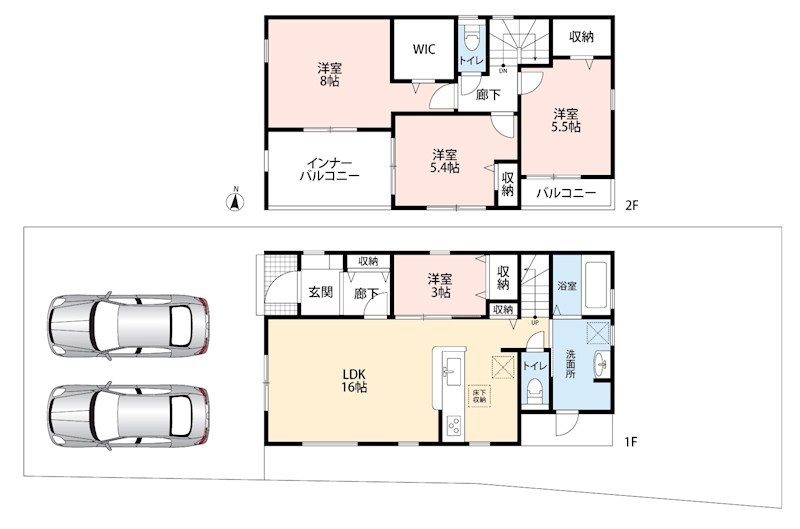 多治見市小田町　第1期　2号地 間取図・土地図