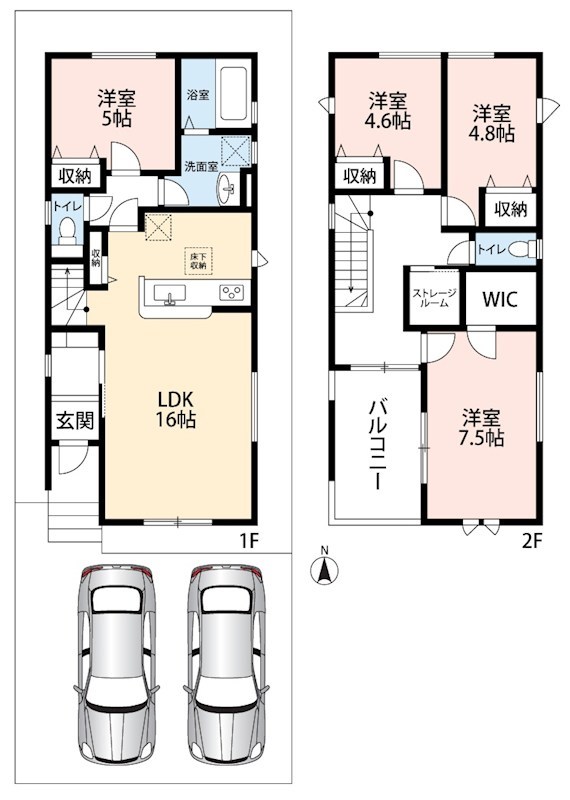 犬山市富岡新町　2号地  間取図・土地図