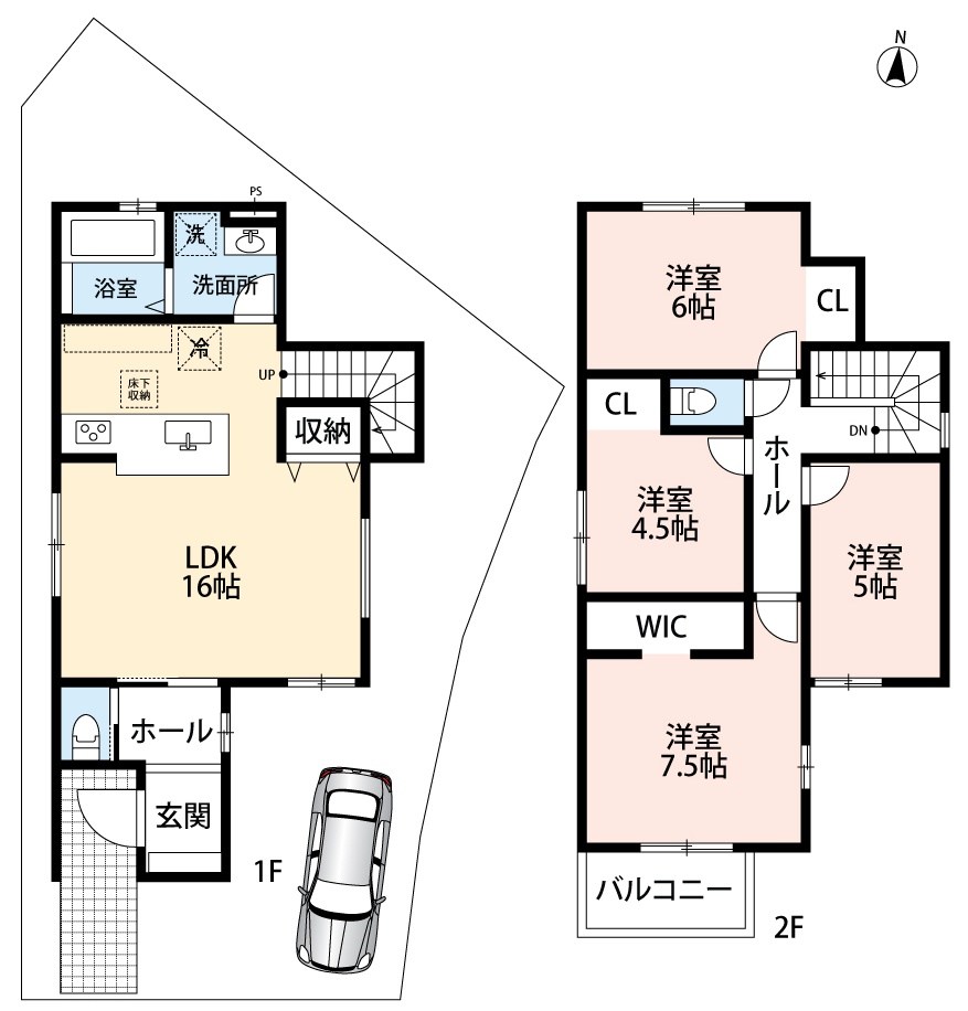 箕面市石丸　第1期 間取図・土地図