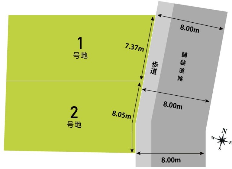 宇治市広野町寺山　第2期　1号地 区画図