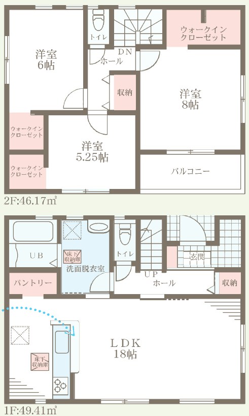 岸和田市岸城町　第2期　2号地 間取図・土地図