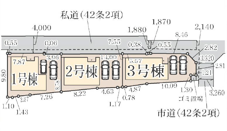 岸和田市岸城町　第2期　2号地 区画図