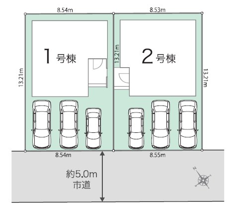 草津市上笠　第2期　2号地 区画図