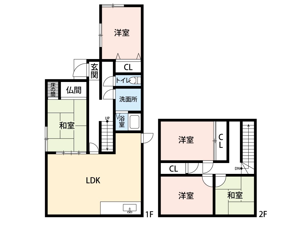 枚方市長尾家具町  間取図・土地図