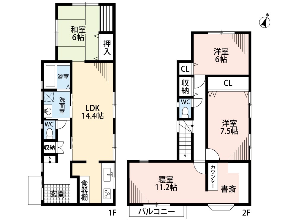 枚方市藤阪東町 間取図・土地図