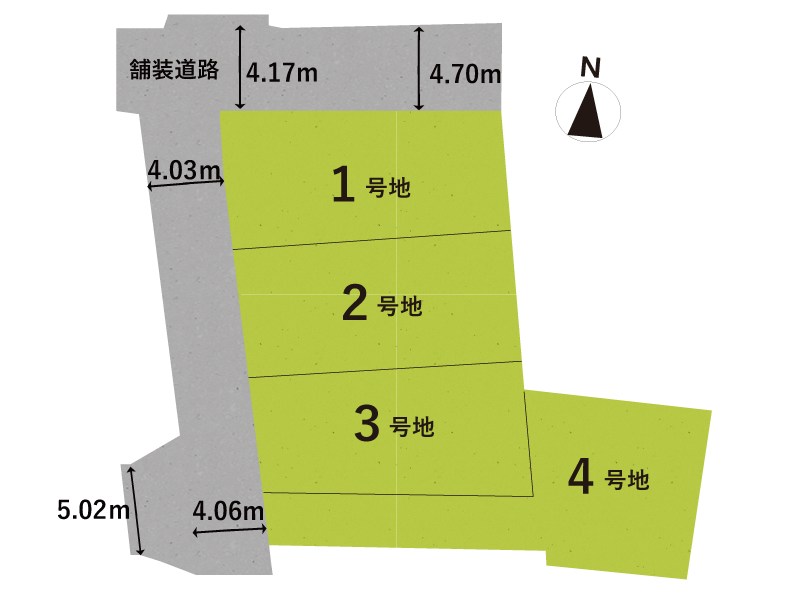 大津市別保　第1期　4号地 区画図