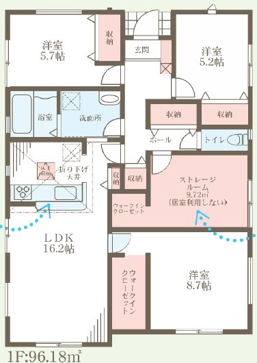 岸和田市三田　第9期　1号地 間取図・土地図