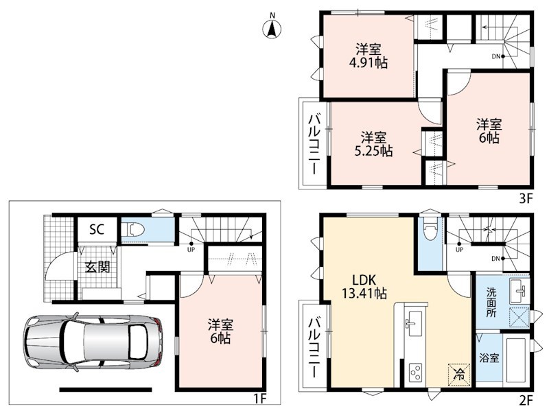 八尾市福万寺町　第4期　 間取図・土地図