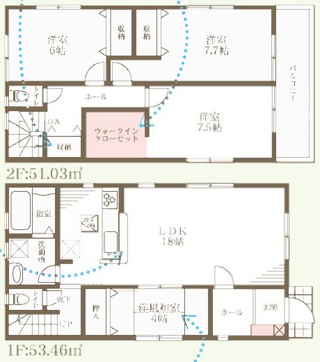 富田林市甲田　1号地 間取図・土地図