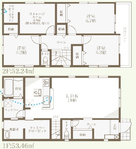 富田林市甲田　2号地  間取図・土地図