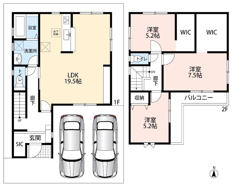 城陽市寺田今堀　第2期 間取図・土地図