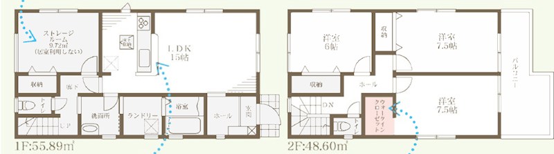 富田林市甲田　3号地 間取図・土地図