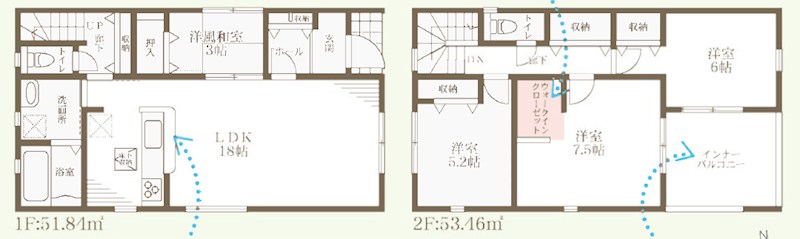 富田林市甲田　7号地 間取図・土地図
