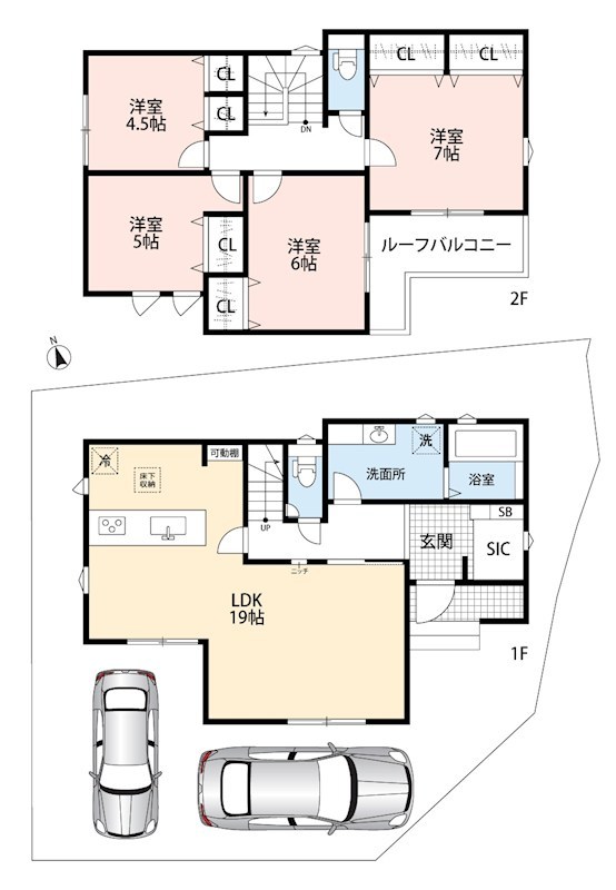 加古川市東神吉町西井ノ口　第1期　 間取図・土地図