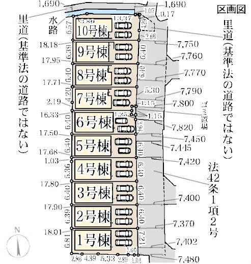 富田林市甲田　10号地 区画図