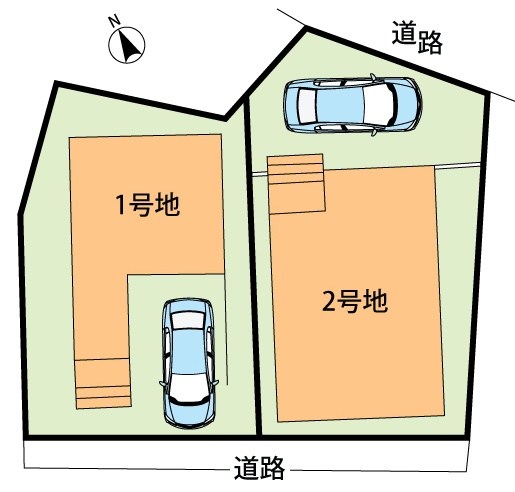 三島郡島本町東大寺　第1期　1号地 区画図