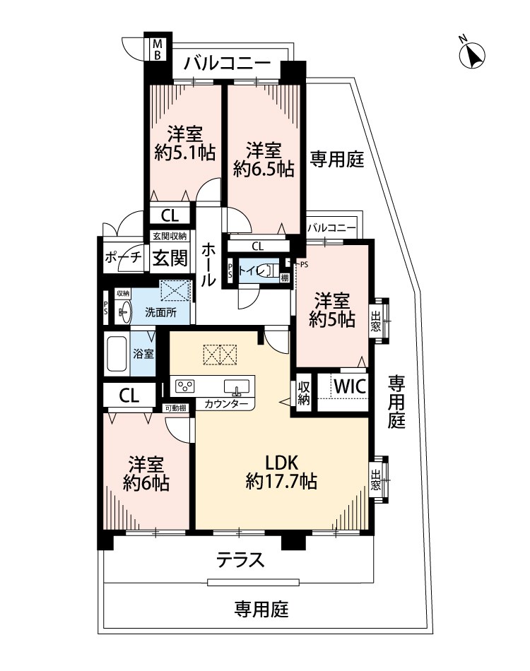メロディーハイム牧野公園弐番館 間取図・土地図