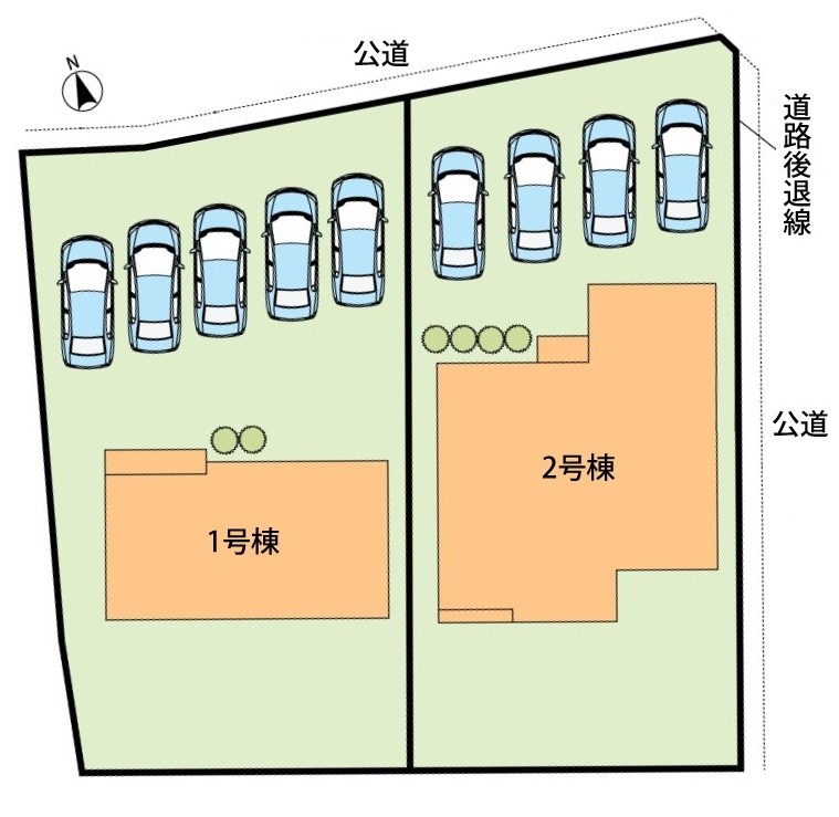 各務原市上中屋町　2号地 区画図