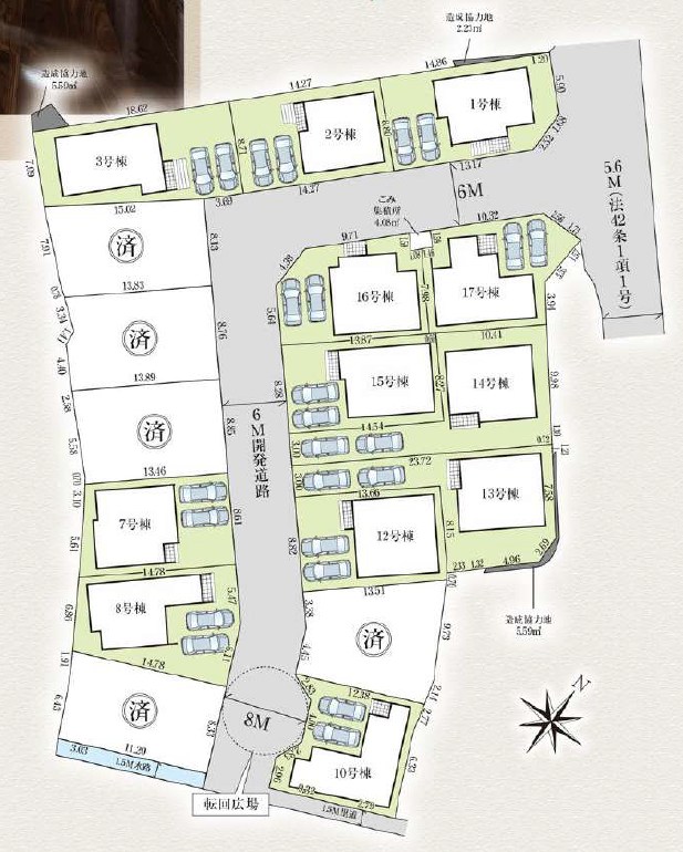大津市坂本　14号地 区画図