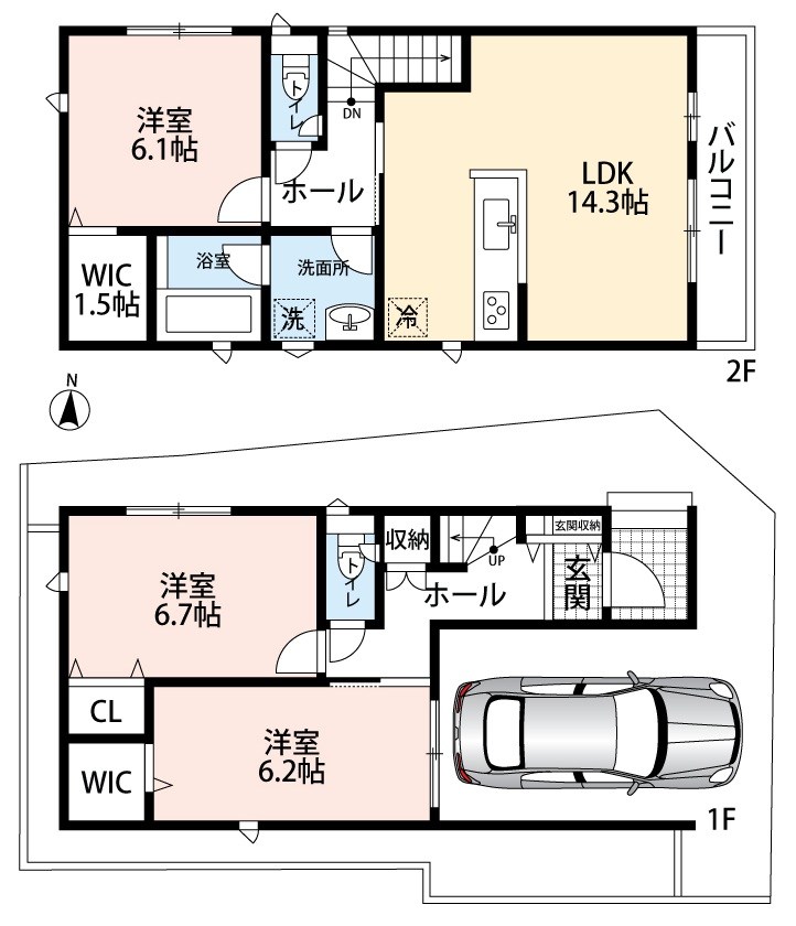 松原市阿保　第3期 間取図・土地図