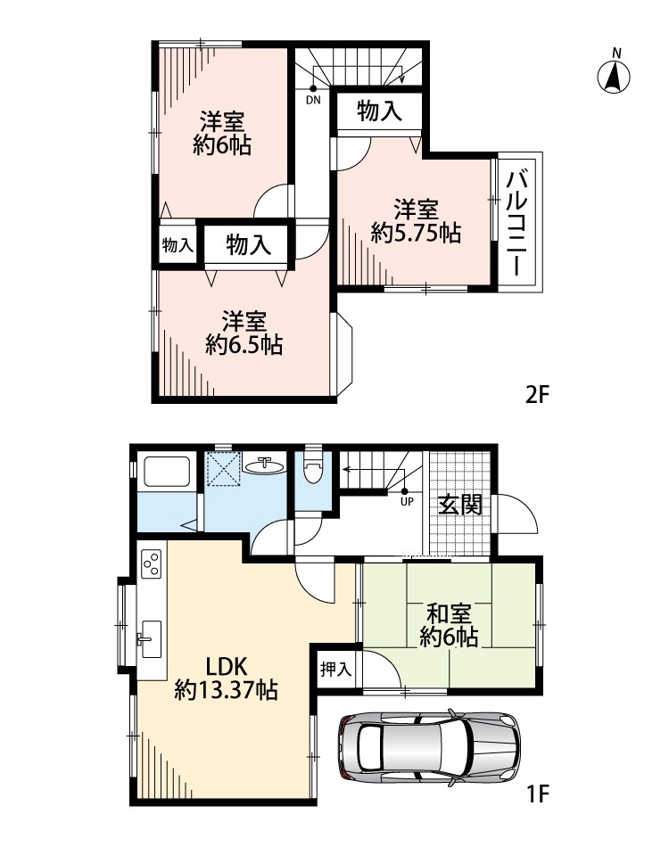 枚方市片鉾東町  間取図・土地図