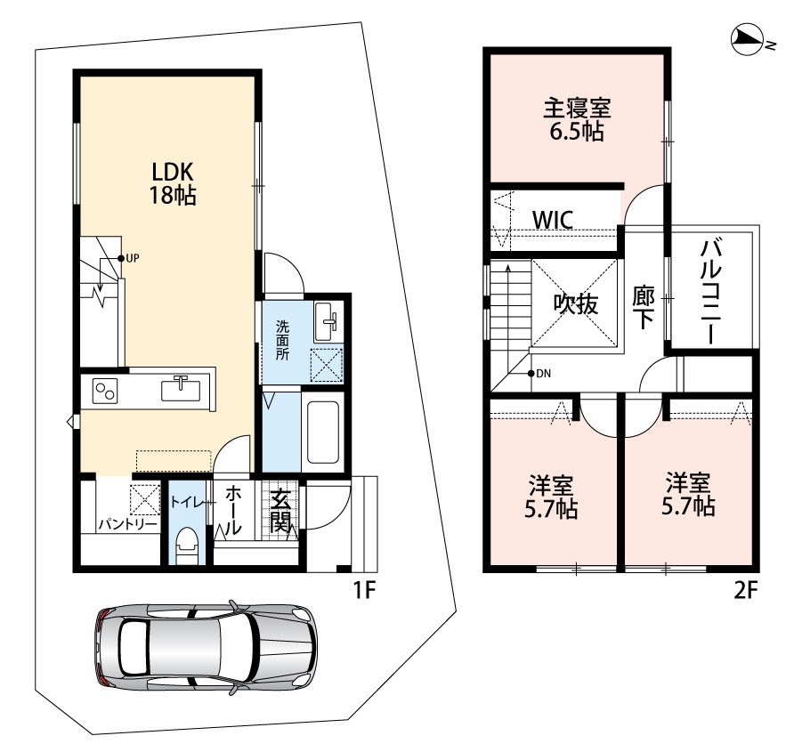 枚方市茄子作　D号地 間取図・土地図