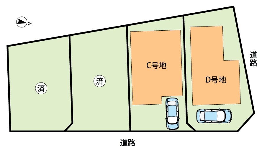 枚方市茄子作　D号地 区画図