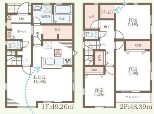 堺市中区楢葉　1号地 間取図・土地図