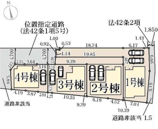 堺市中区楢葉　2号地 区画図