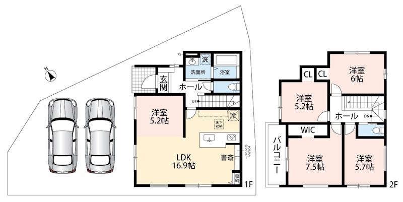 姫路市玉手　第1期　1号地 間取図・土地図