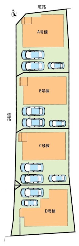 明石市魚住町西岡　B号地   区画図