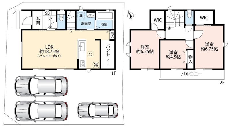 明石市魚住町西岡　C号地  間取図・土地図
