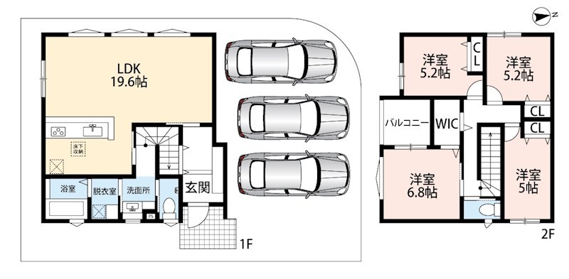 員弁郡東員町笹尾西　1号地 間取図・土地図